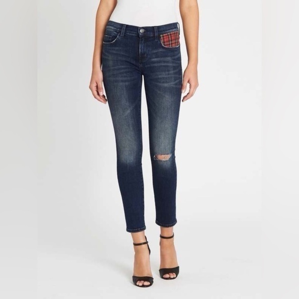 Current/Elliott Stiletto Jean in Erwin/Red Tartan